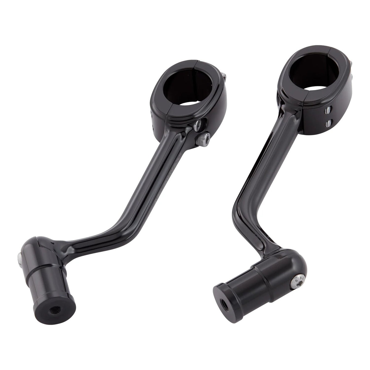 Arlen Ness, forged highway peg mounts. No pegs. Black