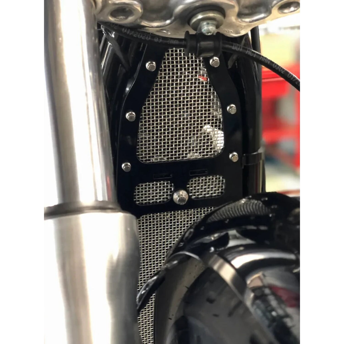 Bare Knuckle Performance, M8 Softail oil cooler cover guard