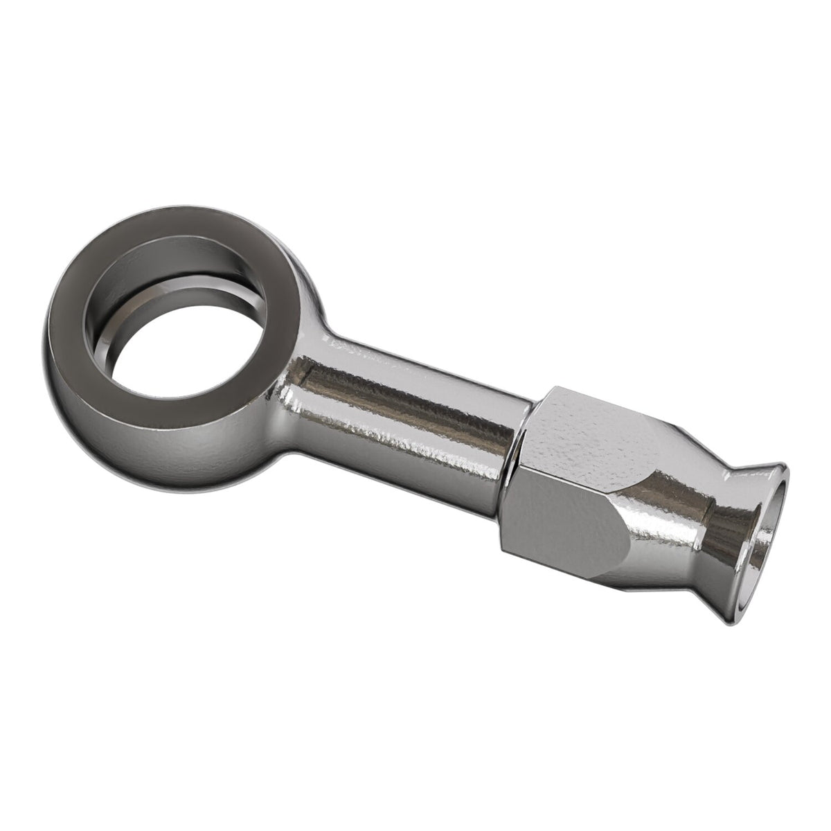 Goodridge, banjo 3/8"/M10. Straight. Stainless Steel