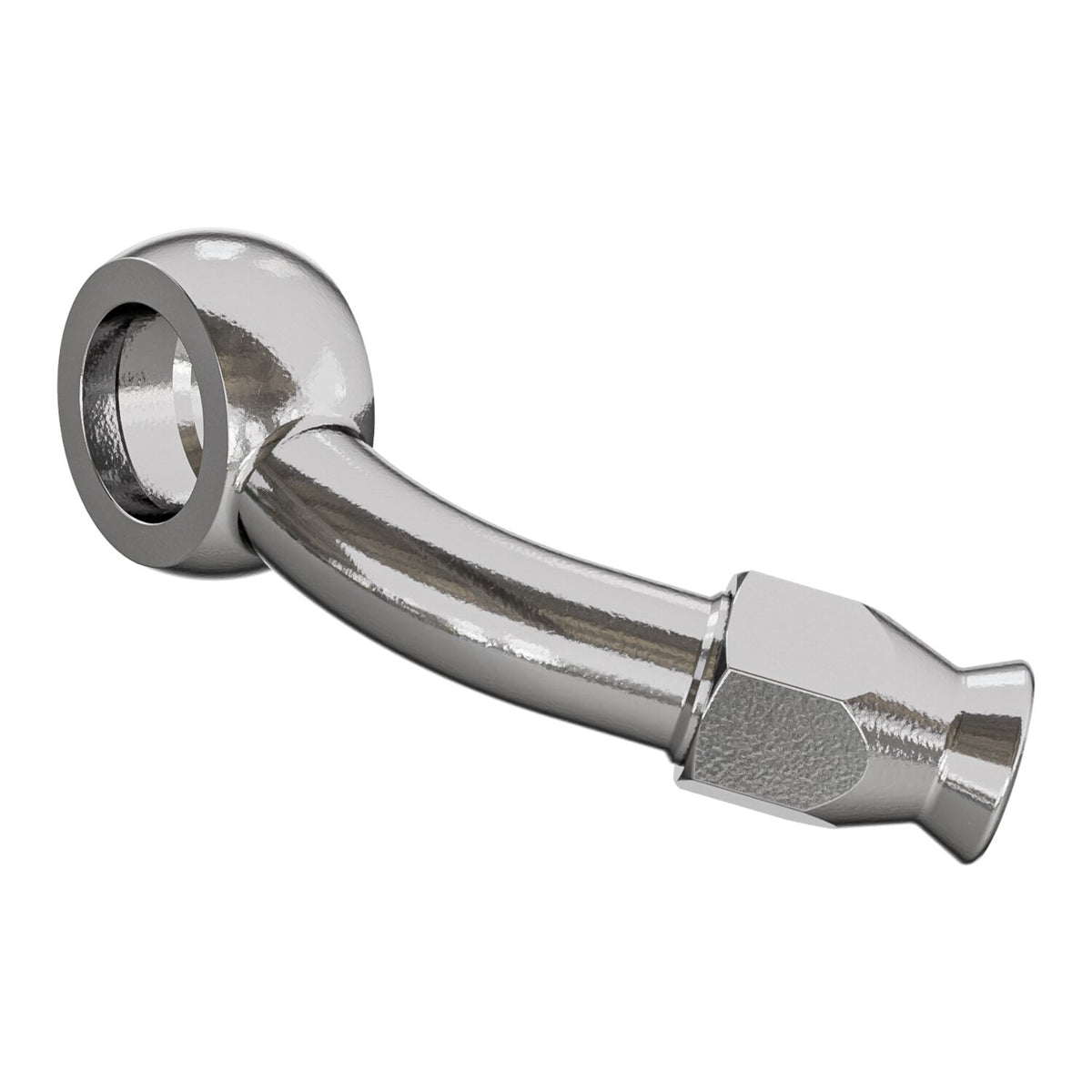 Goodridge, banjo 3/8"/M10. 45 degrees. Stainless Steel