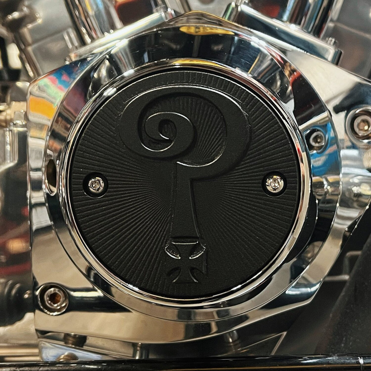 Indian Larry, 'Question Mark' 2-hole point cover. Black