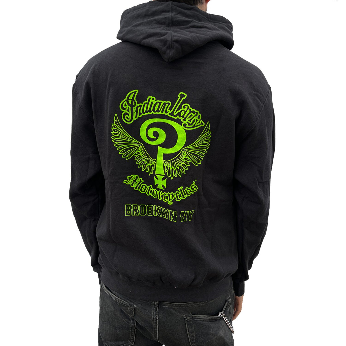 Indian Larry Slime logo hoodie