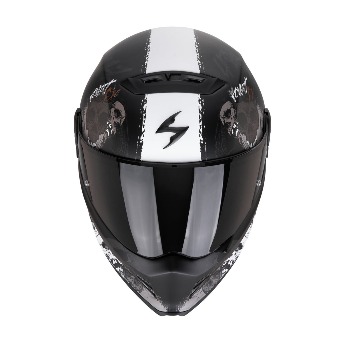 Scorpion Covert FX helmet skullz matt black-grey-gold