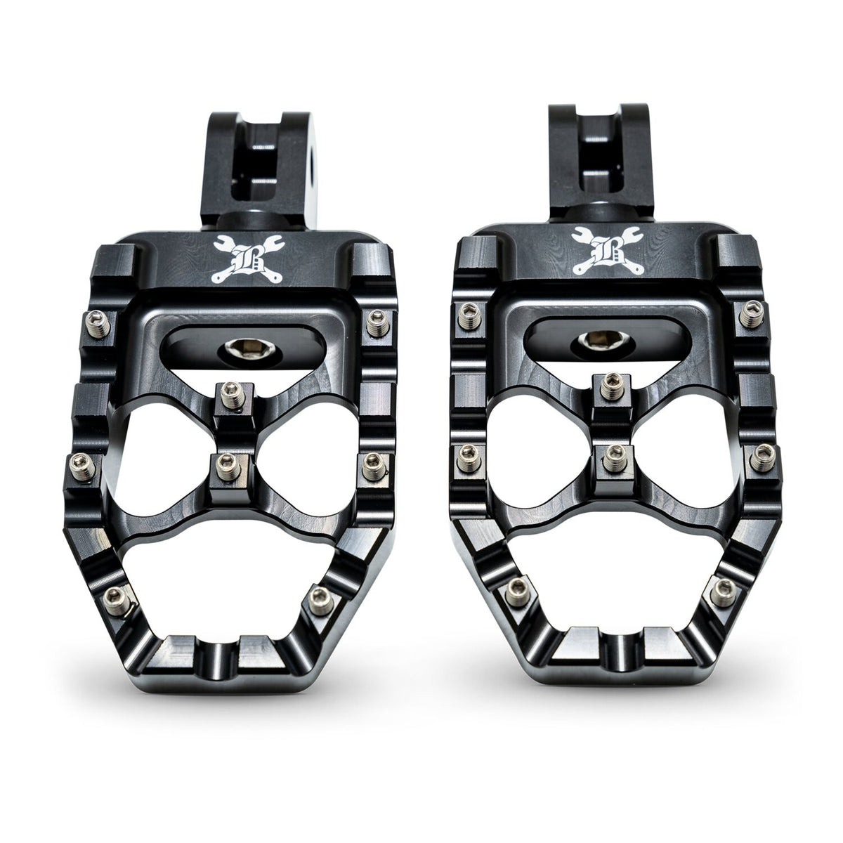 Burly, MX Evolution passenger foot pegs. Black