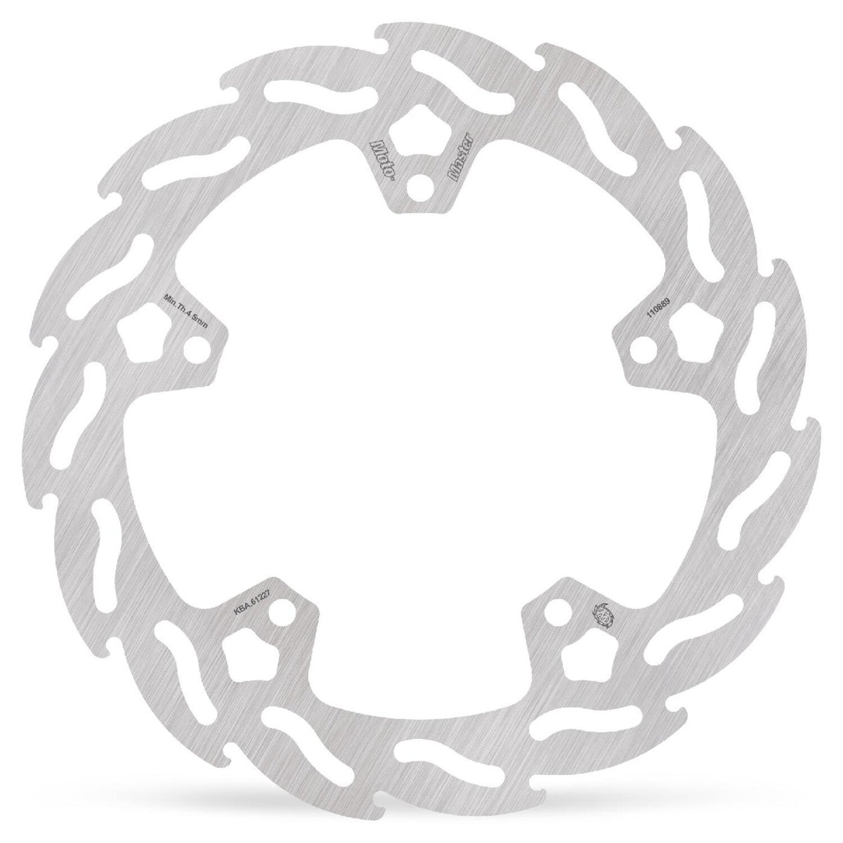 Moto-Master, 'Flame' rigid brake rotor. Rear right