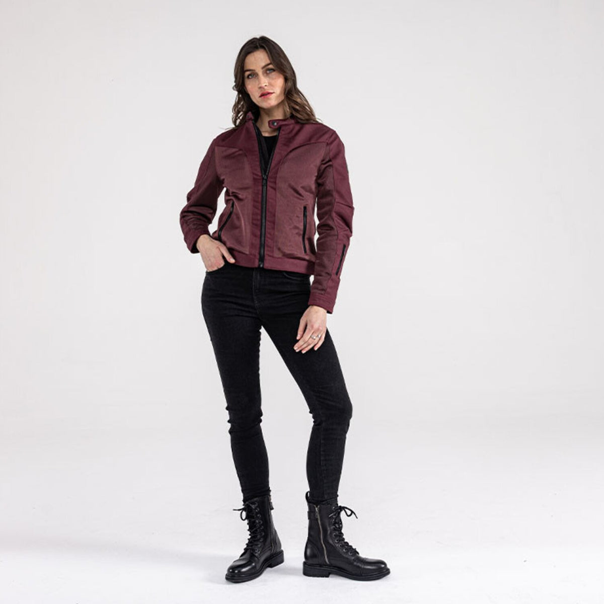 John Doe Aero mesh female jacket bordeaux
