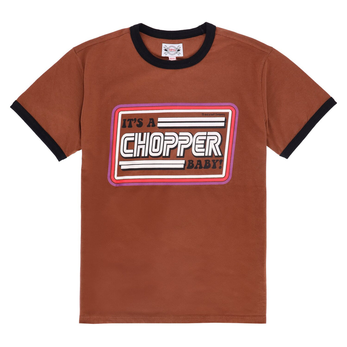 13 1/2 It's a chopper baby t-shirt brown