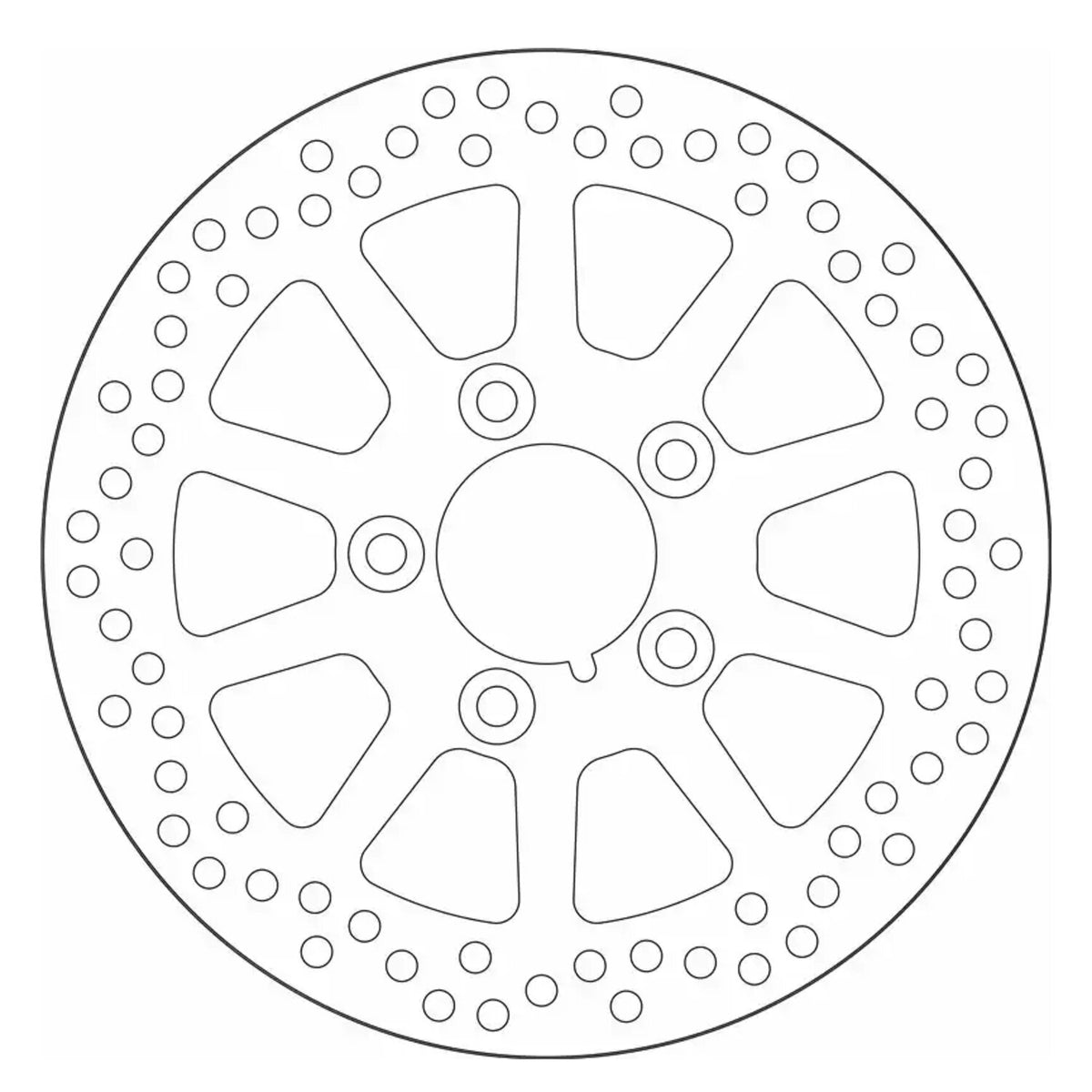 SBS, '10-Spoke Rigid' brake rotor 260mm. Rear