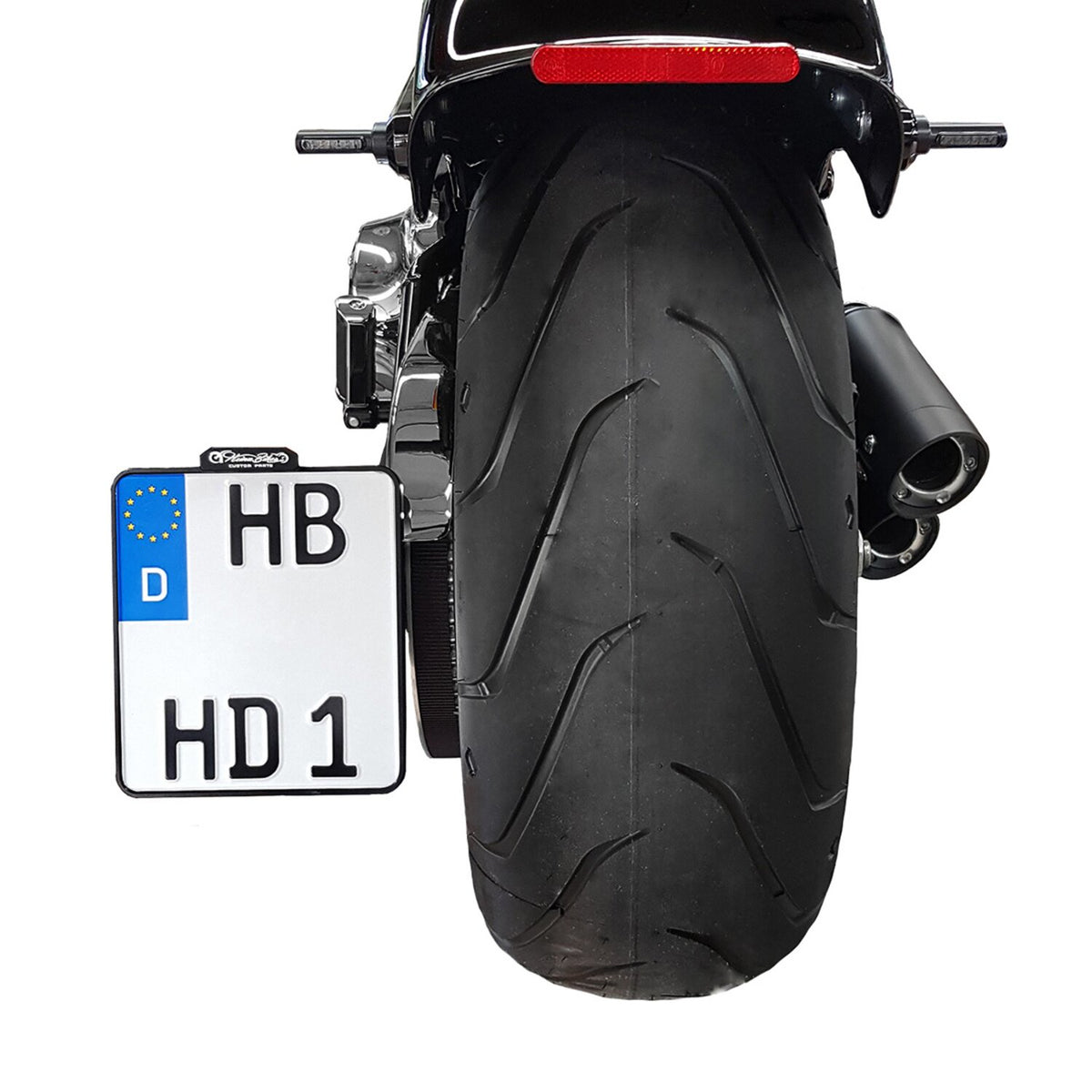 HeinzBikes, side mount license plate bracket. Black