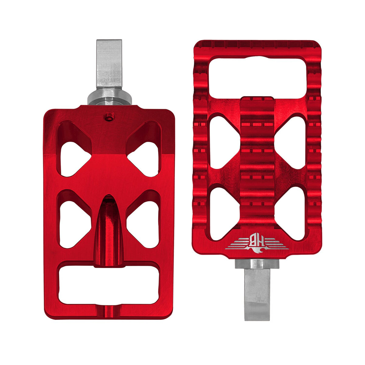 HeinzBikes, MX passenger foot pegs V1. Red