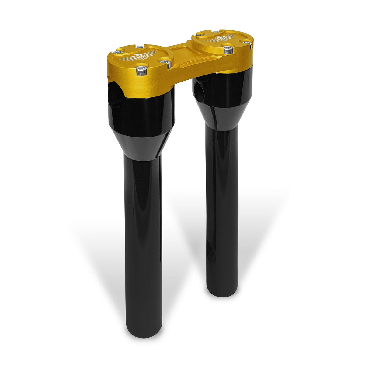 HeinzBikes, Clubstyle straight risers 8". Black/Gold