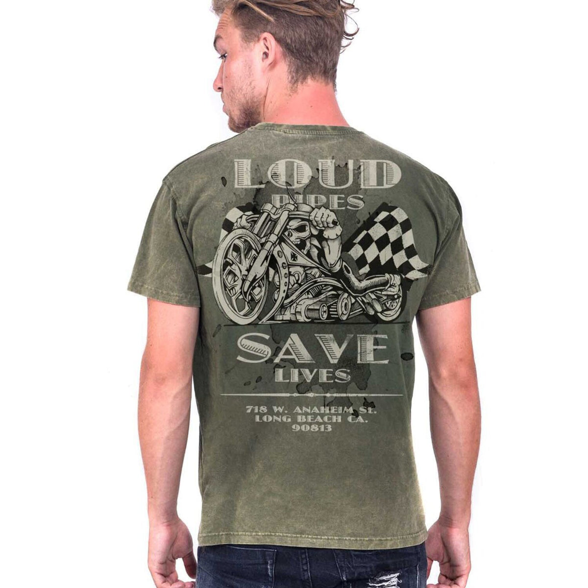 WCC Loud Pipes t-shirt vintage green