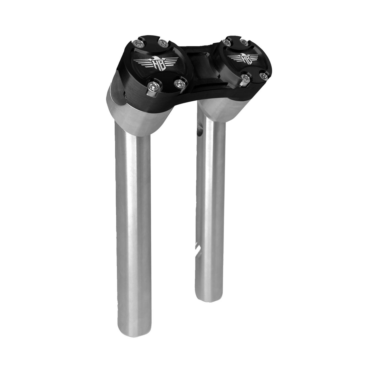 HeinzBikes, Clubstyle pullback risers 10". Silver/Black