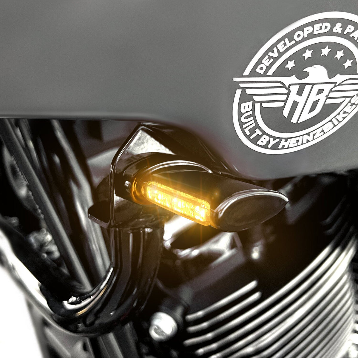 HeinzBikes, ST Classic turn signals. Black