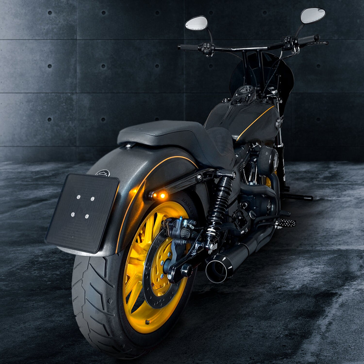 HeinzBikes, Nano Winglets 3-1 taillight/turn signals. Black