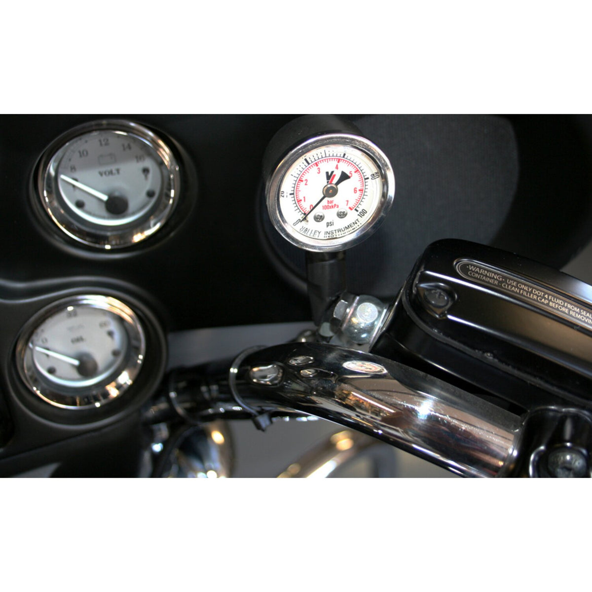 Feuling, remote oil pressure gauge kit. Stainless