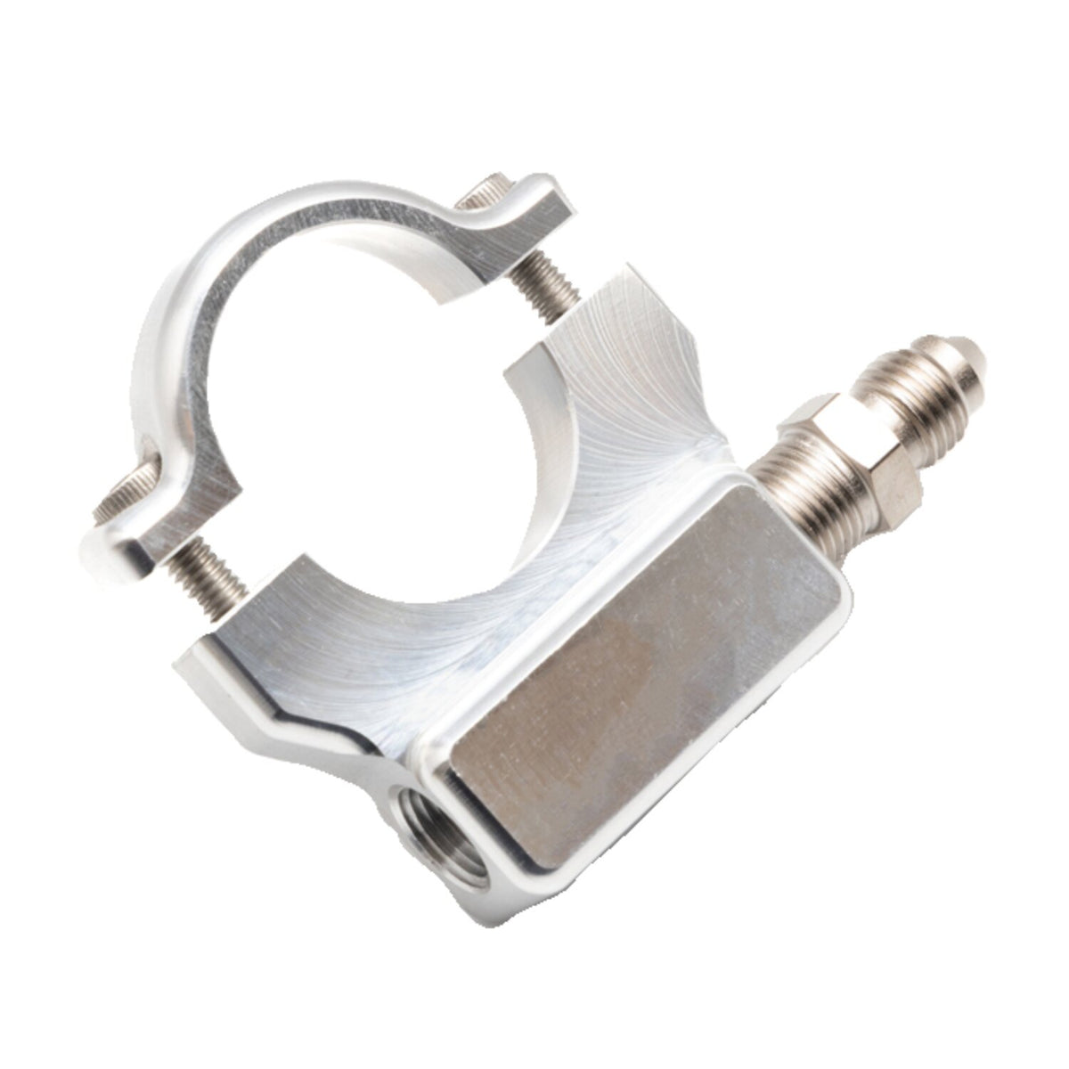 Feuling, 1-1/4" handlebar oil pressure gauge mount. Raw