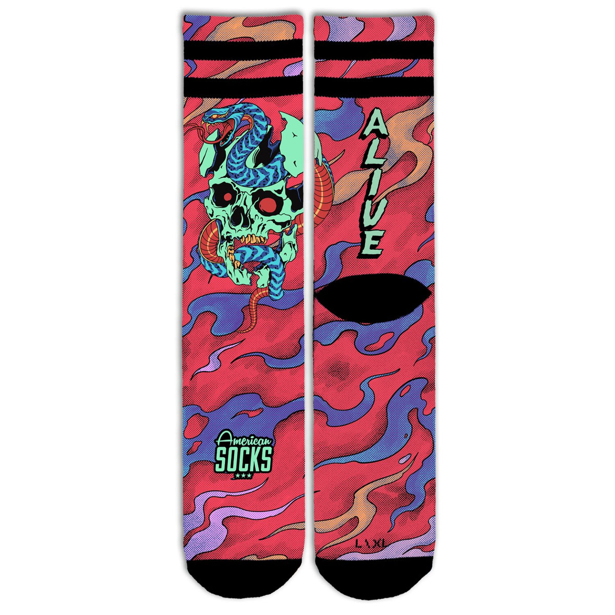 American Socks Dead and Alive Signature socks pink