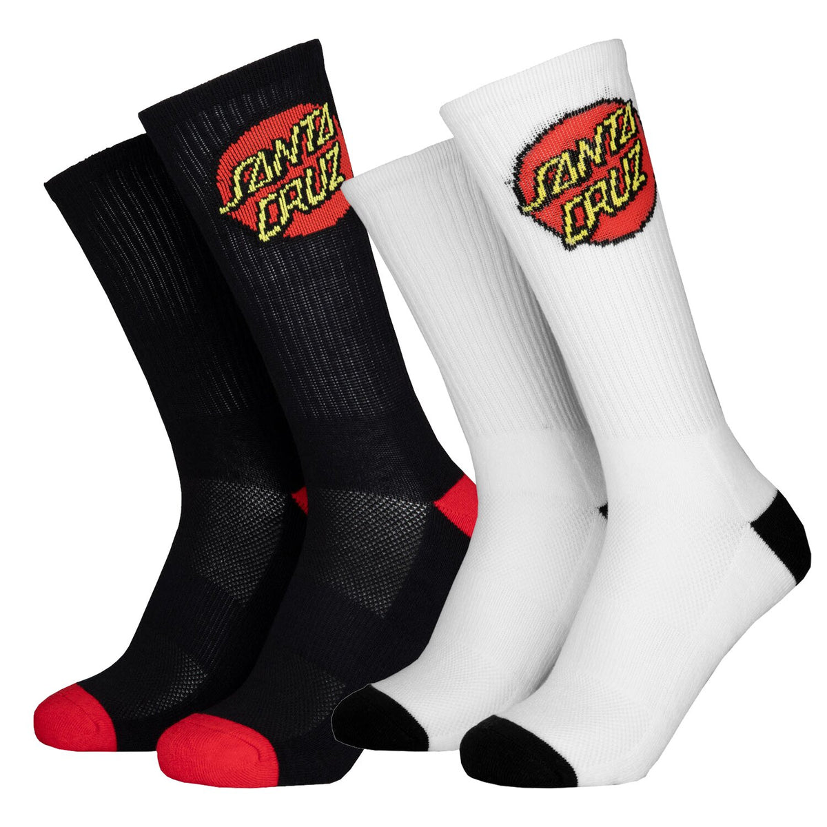 Santa Cruz Classic Dot Socks white & black