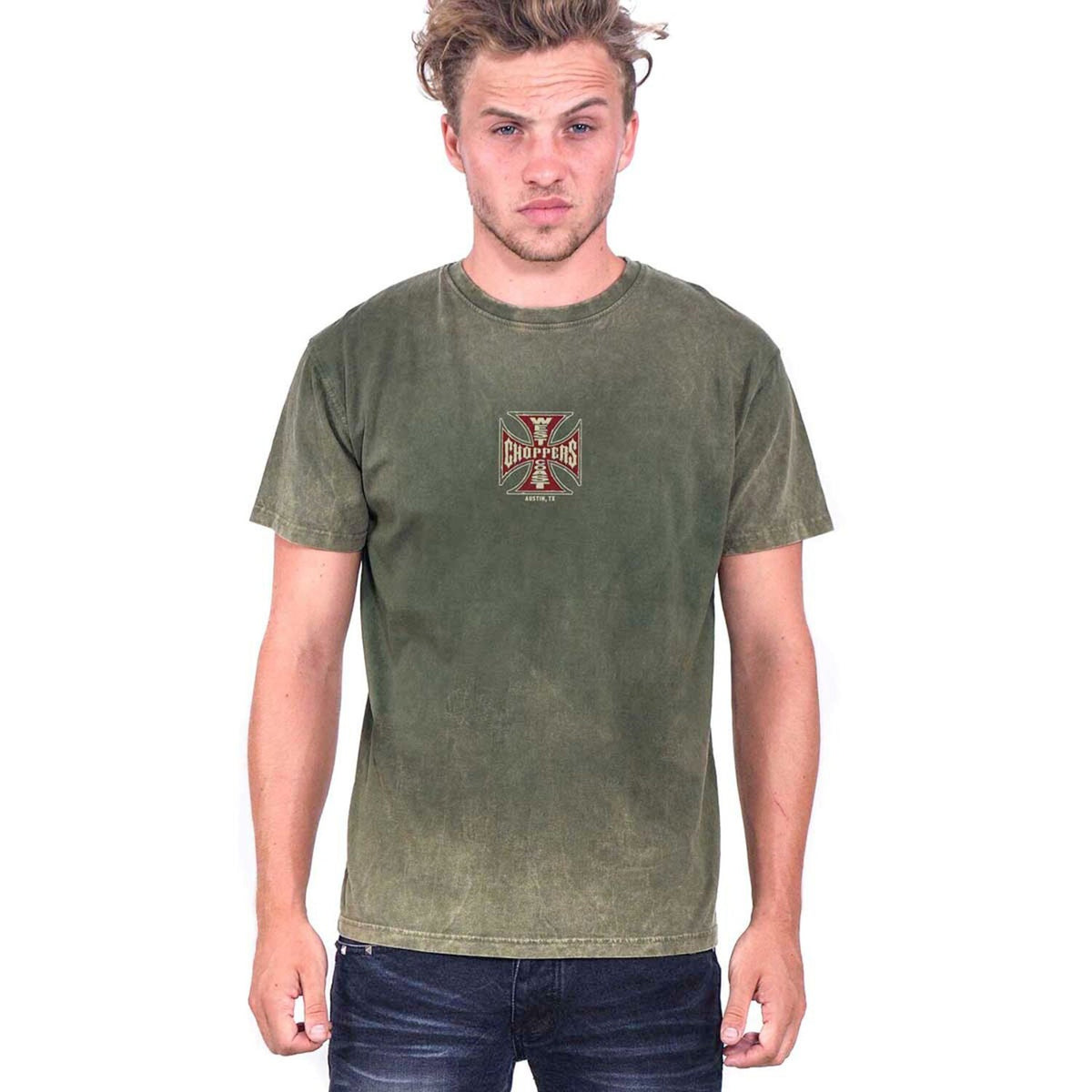 WCC Motorcycle Co. Vintage t-shirt green wash