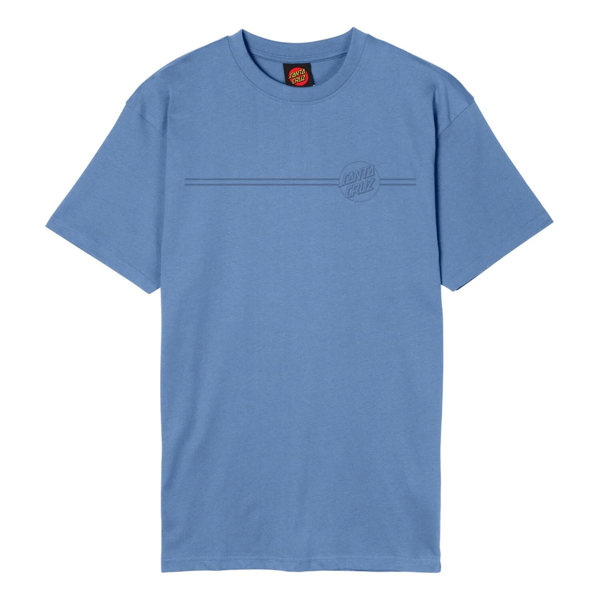 Santa Cruz Tonal Opus Dot Stripe t-shirt azure blue