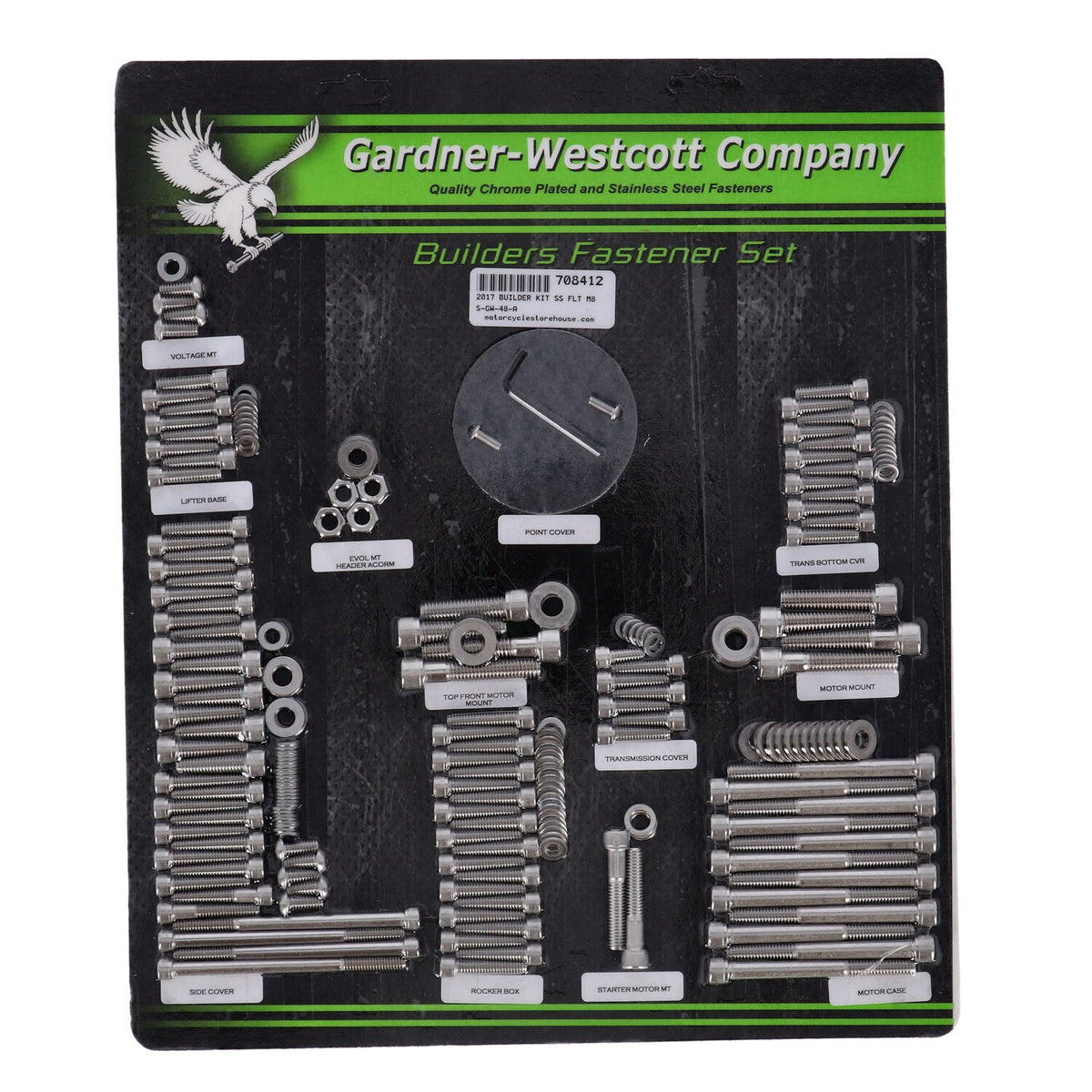 GW, builders fastener set. Stainless 12-point