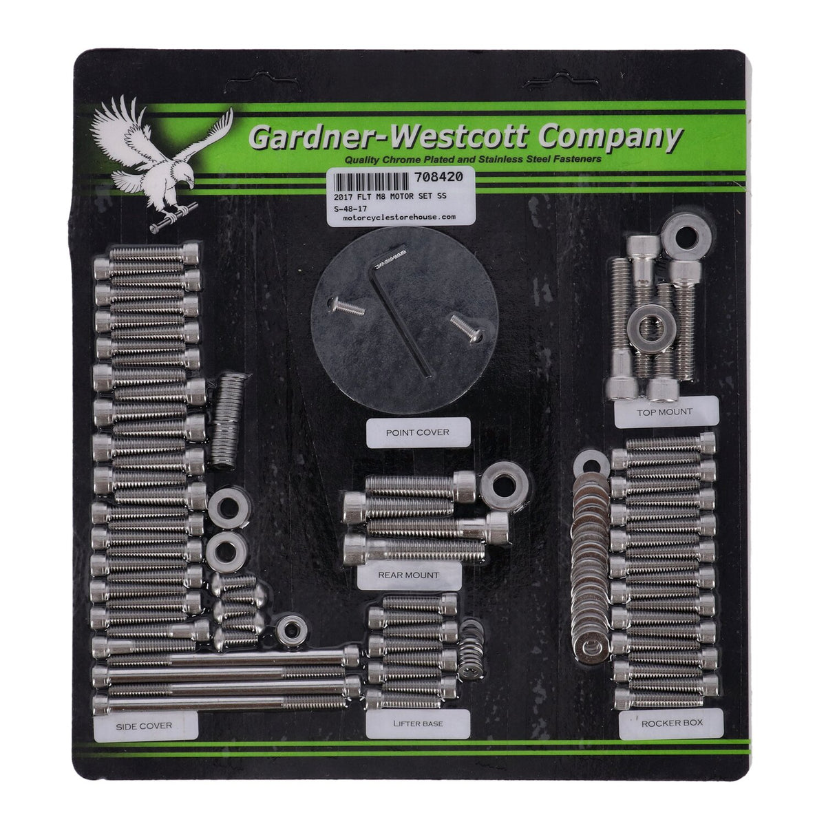 GW, motor engine set. Allen Heads. Stainless