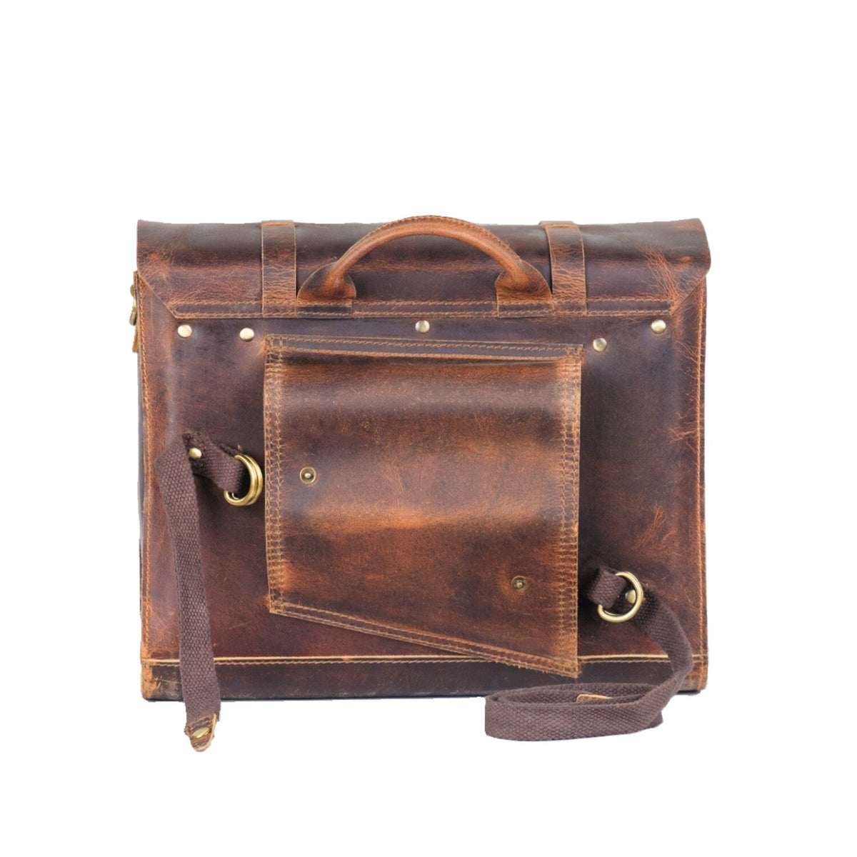 Trip Machine, Legacy Saddlebag set. Cognac