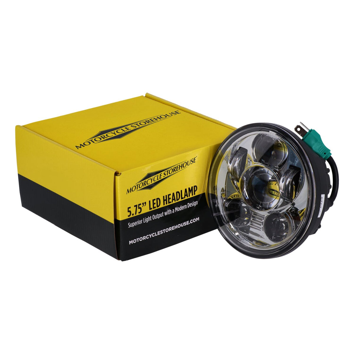 Bright, 5-3/4" LED headlamp unit. Chrome
