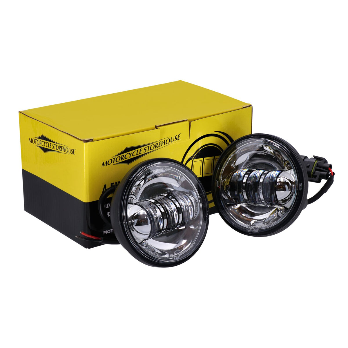 Bright LED spotlamp unit set. Chrome