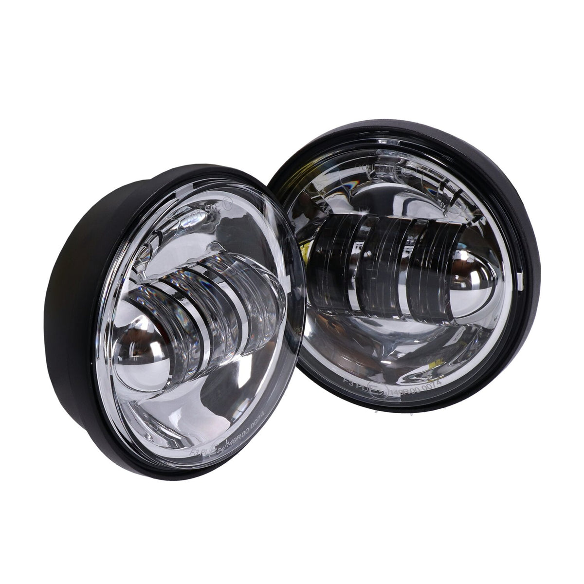 Bright LED spotlamp unit set. Chrome