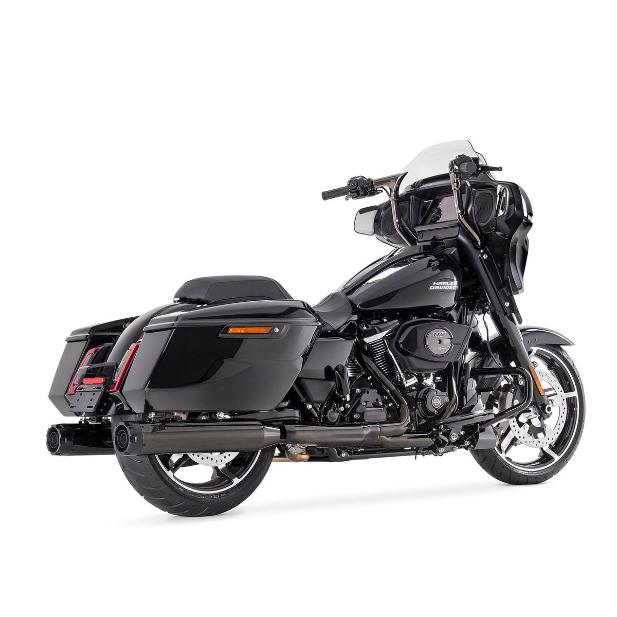 Zard, Slip-On mufflers set. Black-chrome Stainless