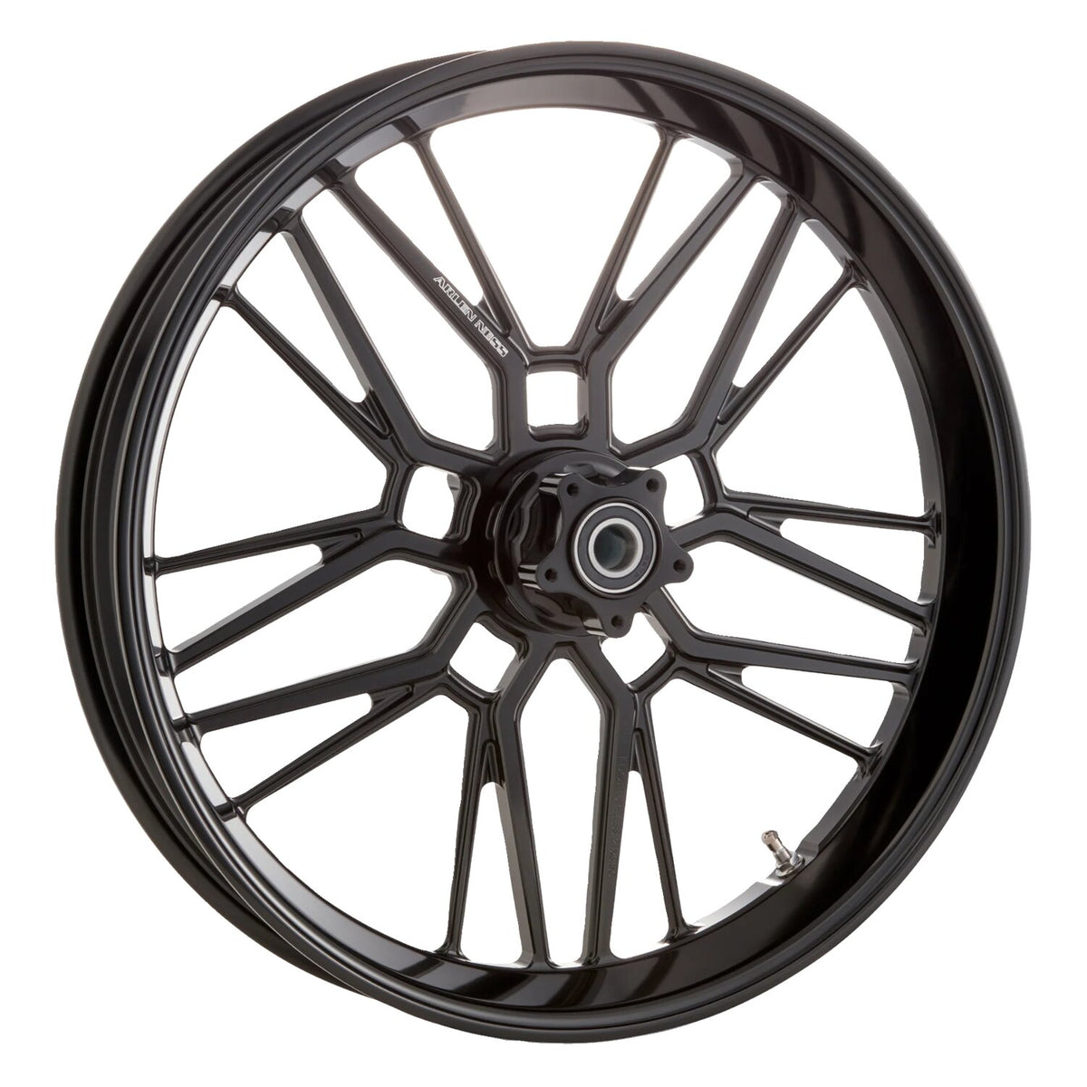 Arlen Ness, rim Split Spoke 19 x 3.25". Front. Black
