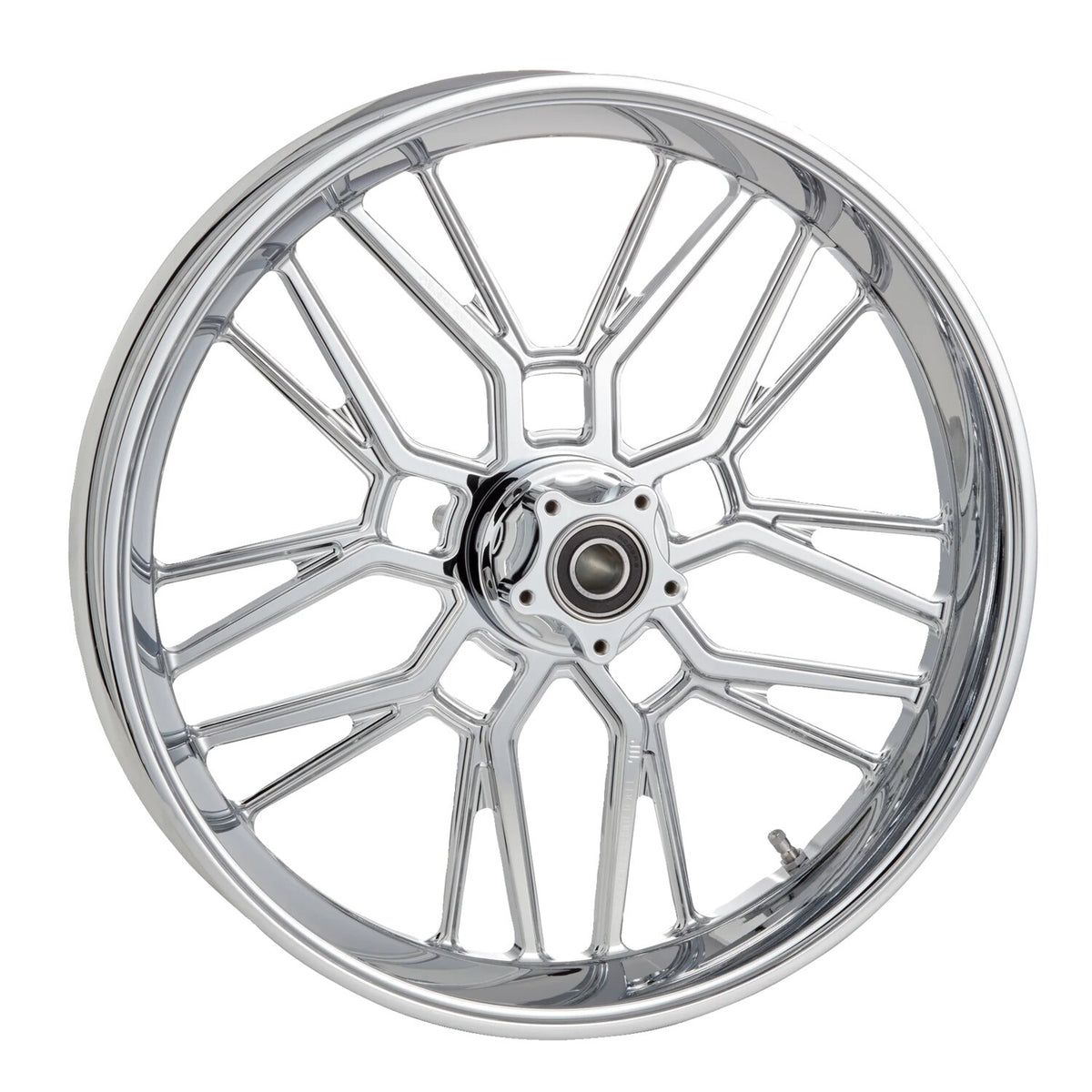 Arlen Ness, rim Split Spoke 21 x 3.5". Front. Chrome