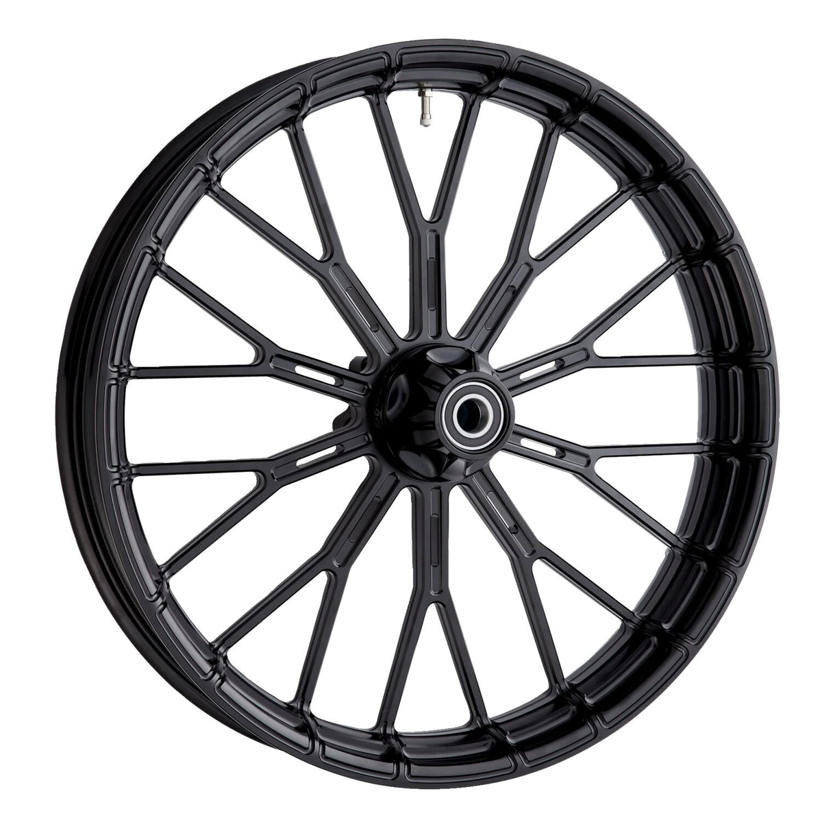 Arlen Ness, rim Y-Spoke 21 x 5.5". Front. Black