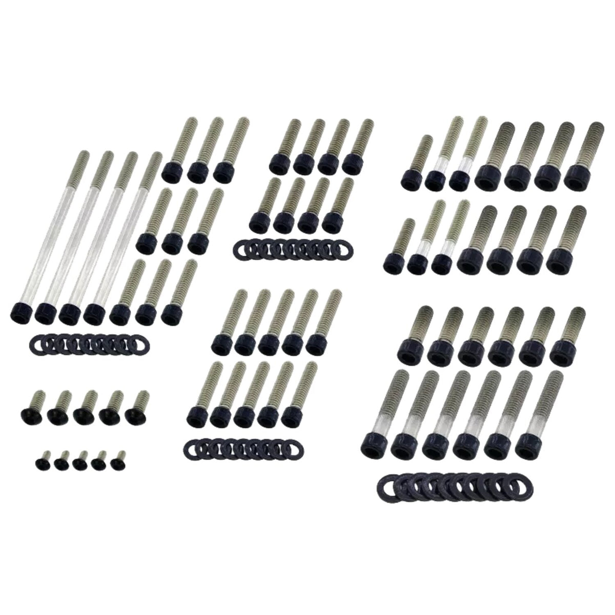 Screws4Bikes, engine bolt kit. Titan 2Drive. Black
