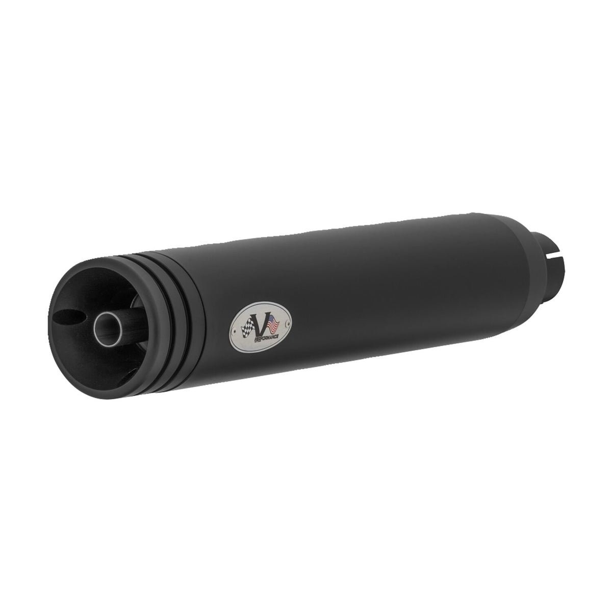 V Performance, 80mm Double Ring slip-on mufflers. Black
