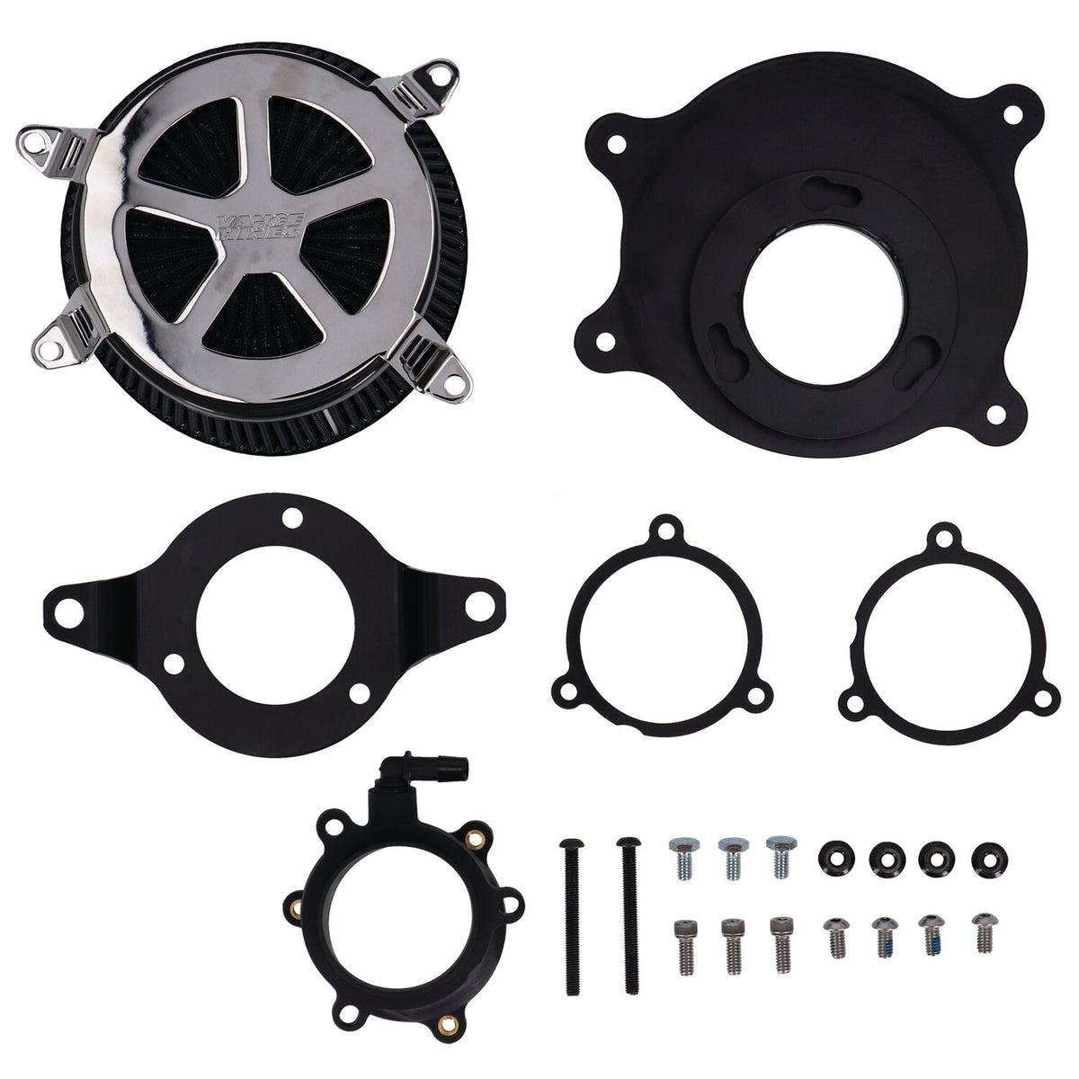 Vance & Hines, Radiant V air cleaner assembly. Chrome