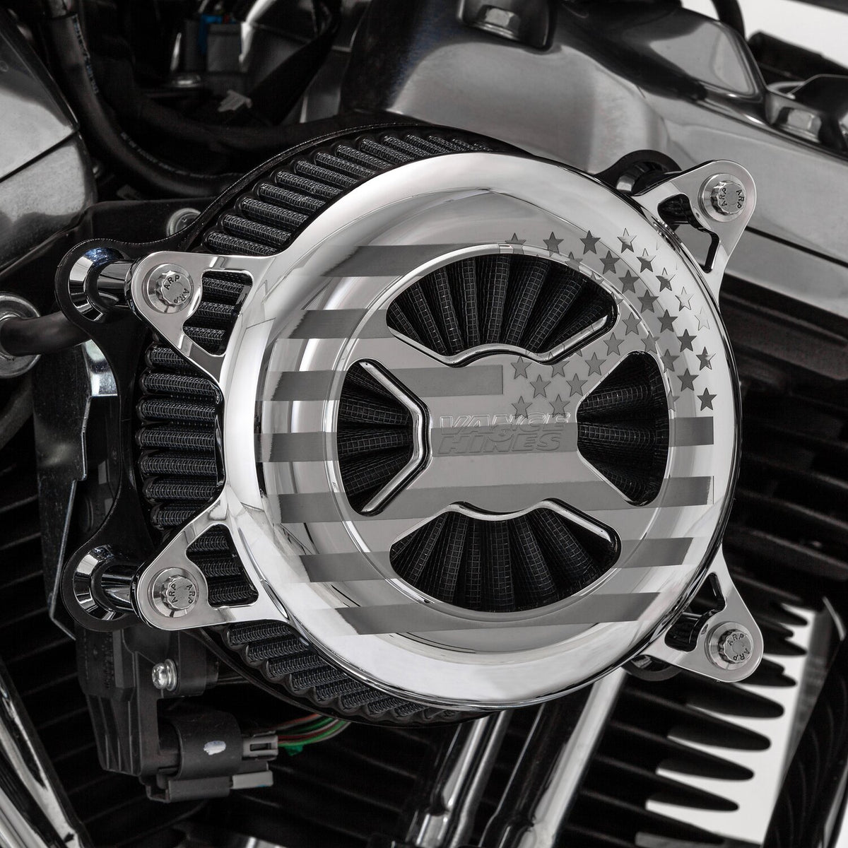 Vance & Hines, VO2 America air cleaner assembly. Chrome