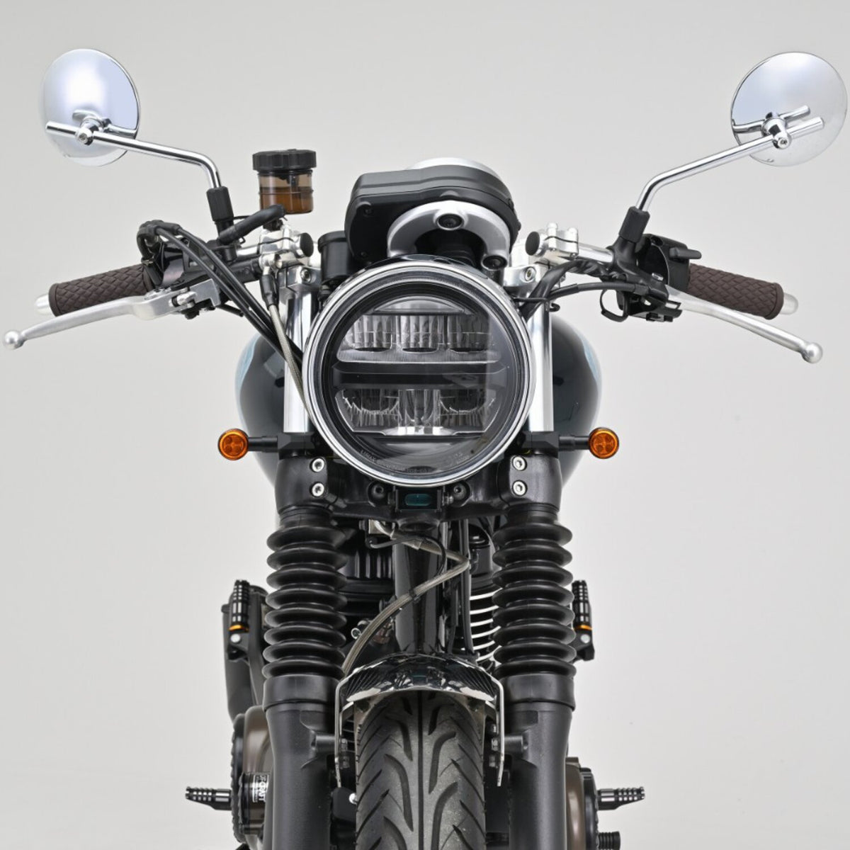 Daytona, D-light Sol2 mini turn signals. Amber lens