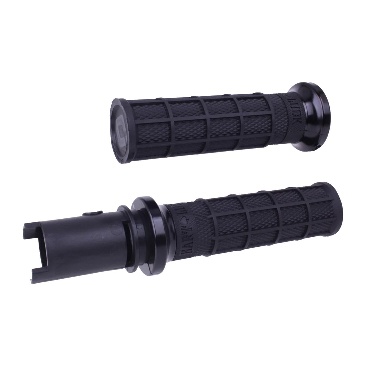 ODI, V-Twin lock-on Hart-Luck full-waffle grips. Black