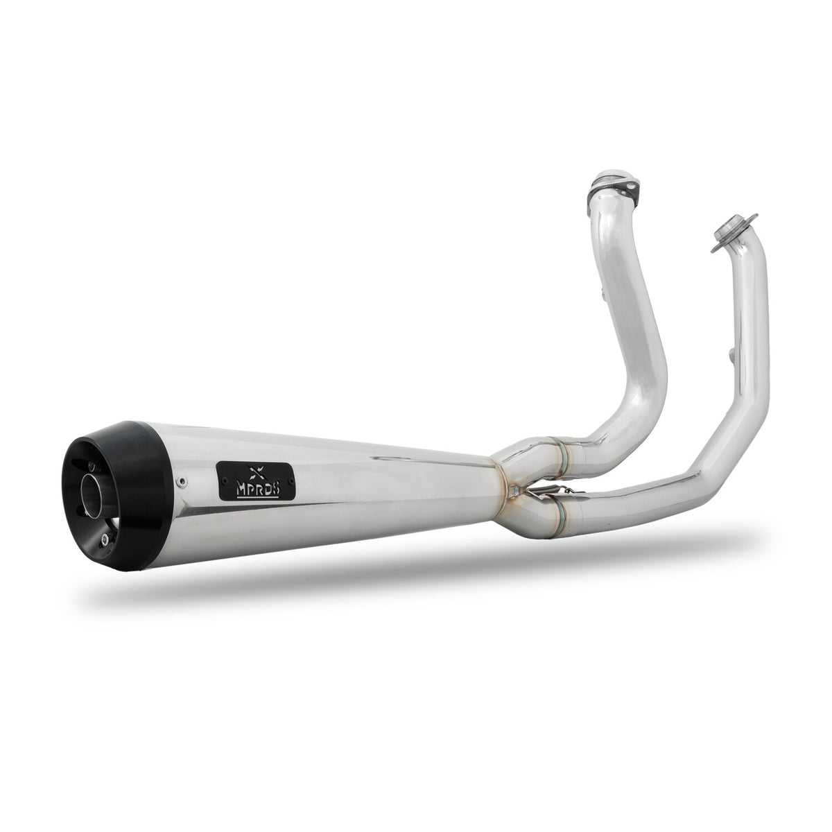 Malparidos, Evo Softail/FXR 2-1 exhaust SS Polished. Euro 0/