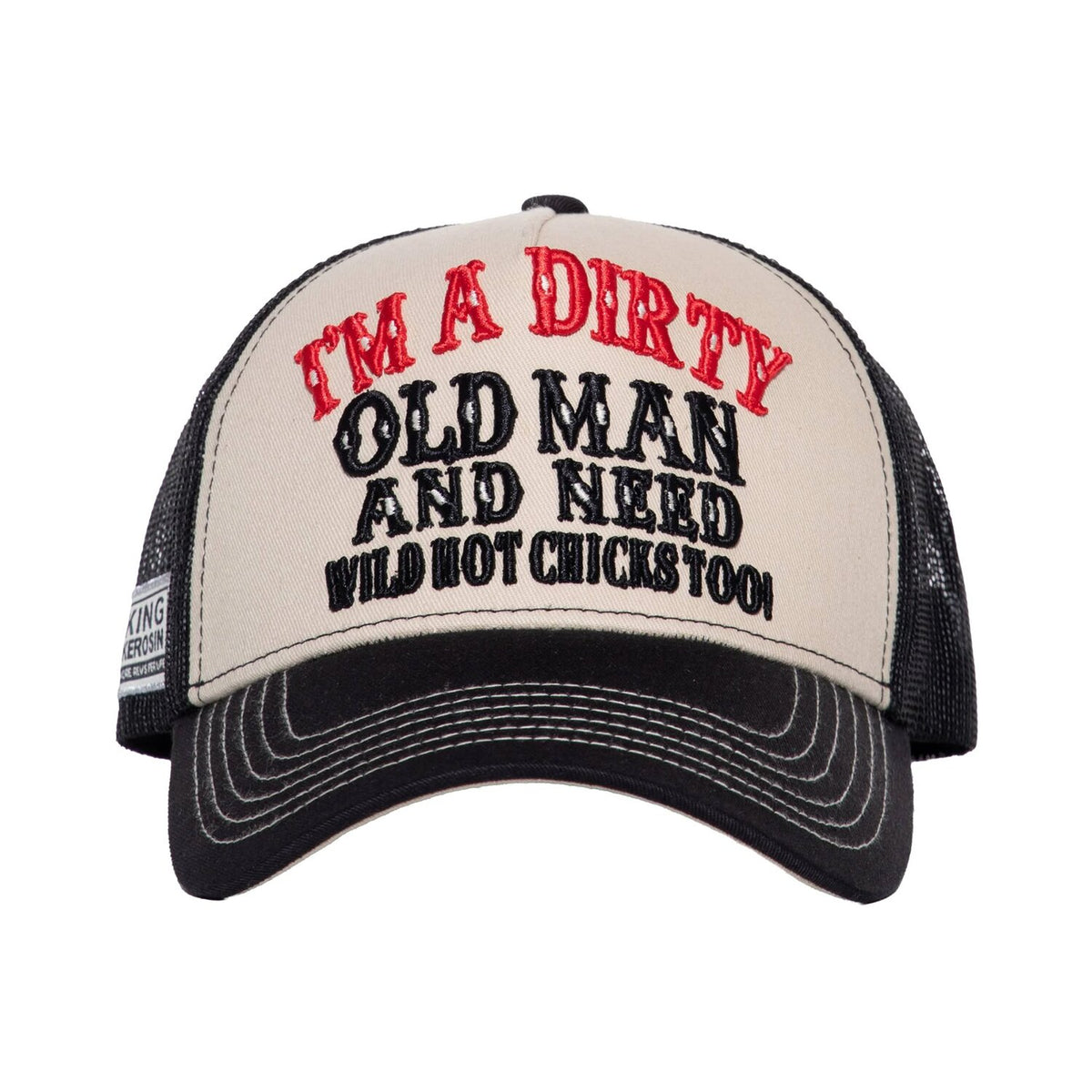 King Kerosin I'm a dirty old man cap black/beige