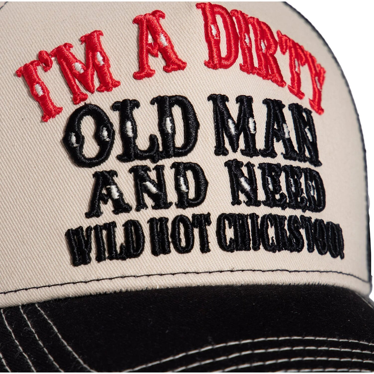 King Kerosin I'm a dirty old man cap black/beige