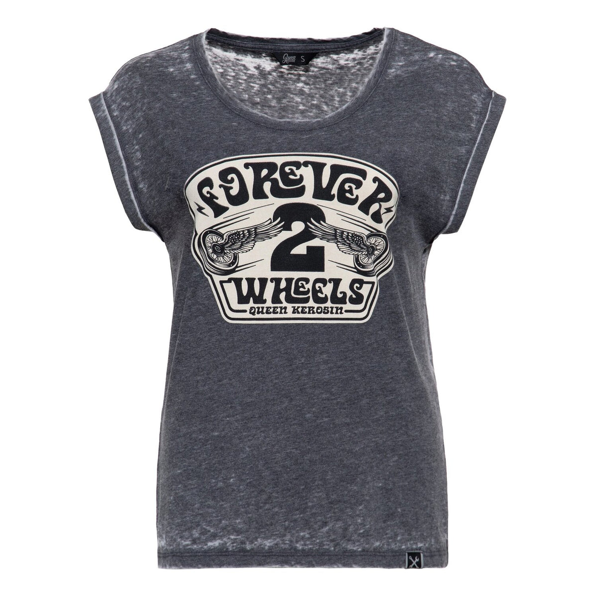 Queen Kerosin Forever 2 wheels t-shirt anthracite