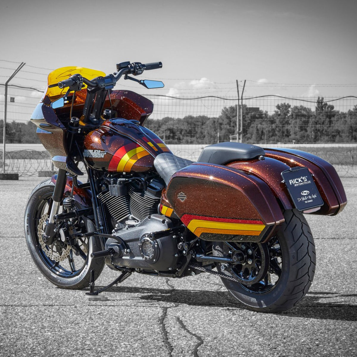 Rick's Motorcycles, Clubstyle crashbar rear. Black