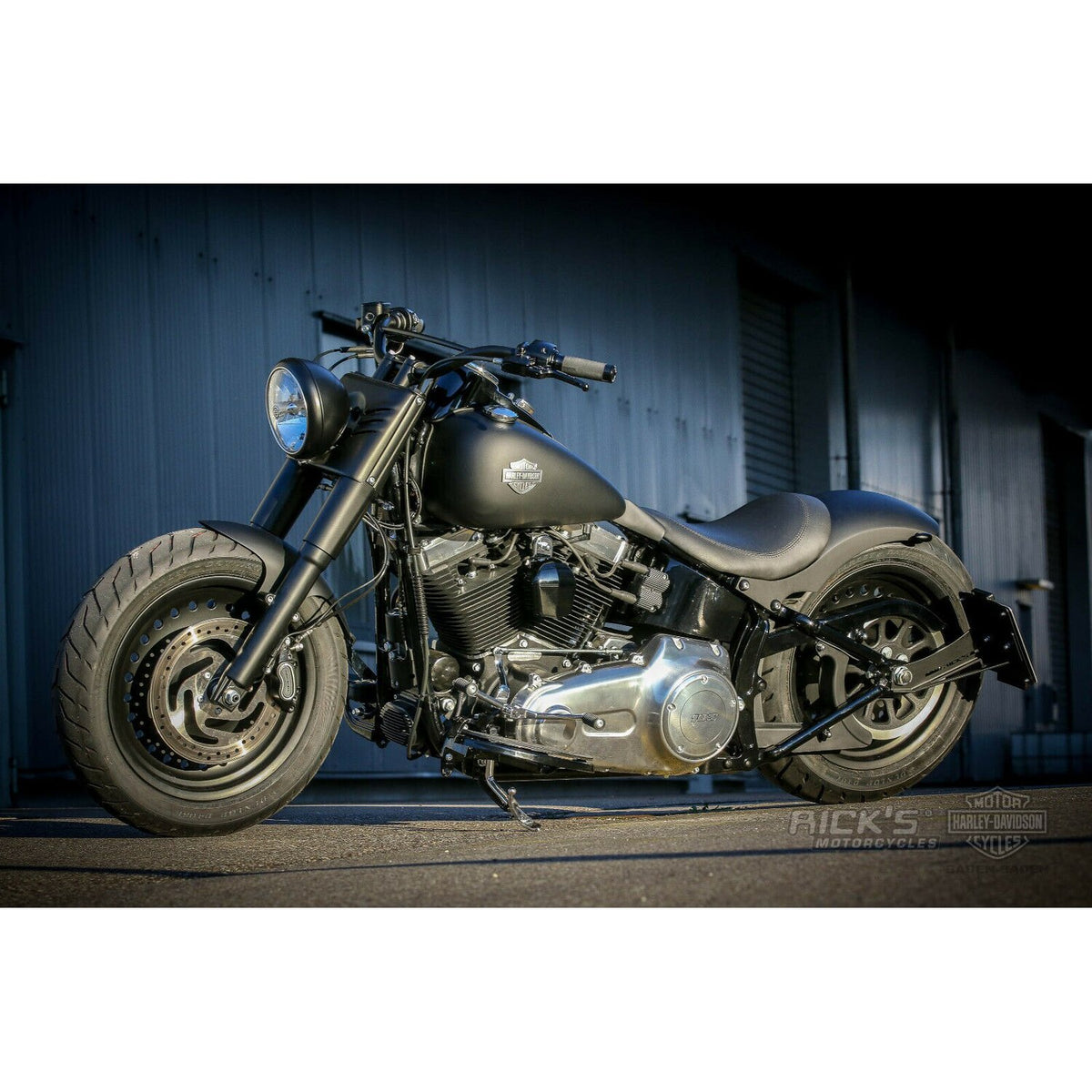 Rick's Motorcycles, side mount license plate kit. Black