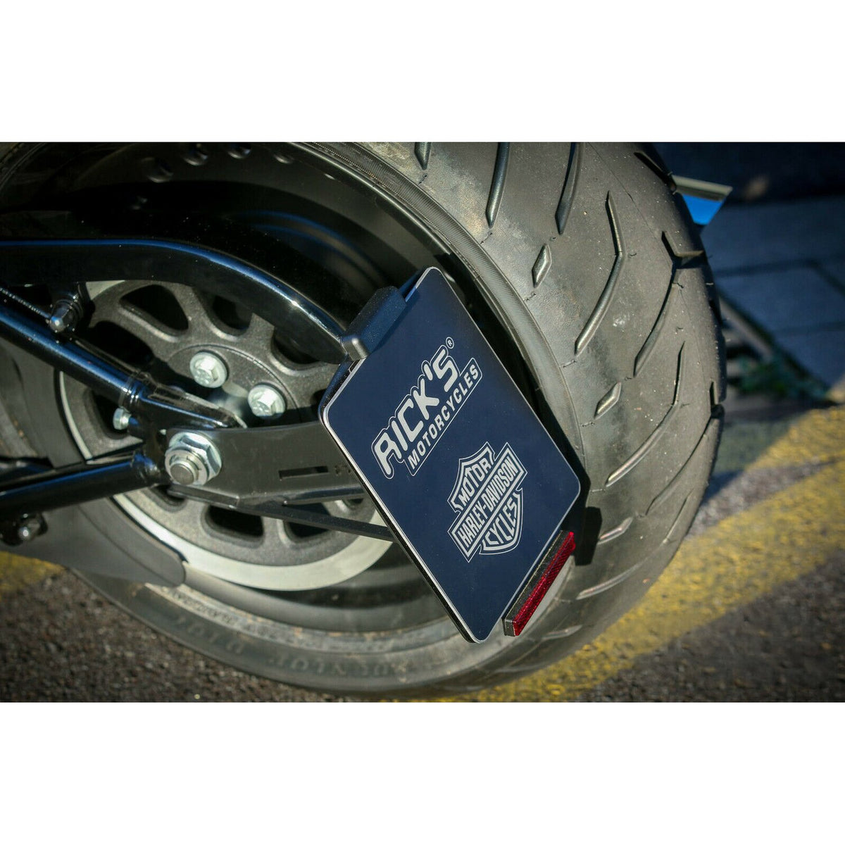 Rick's Motorcycles, side mount License plate bracket. Black