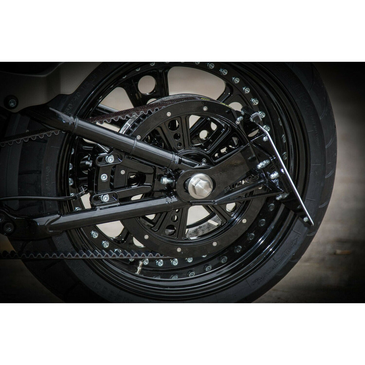 Rick's Motorcycles, side mount license plate kit short Black