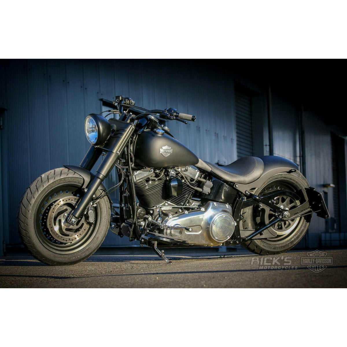 Rick's Motorcycles, side mount license plate kit short Black